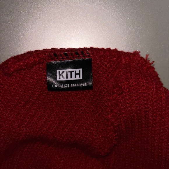 Kith Dark Red Knit Hat Beanie - Picture 3 of 3